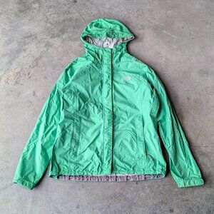 The North Face Women's Venture HyVent Hooded Rain Jacket Lime Green medium